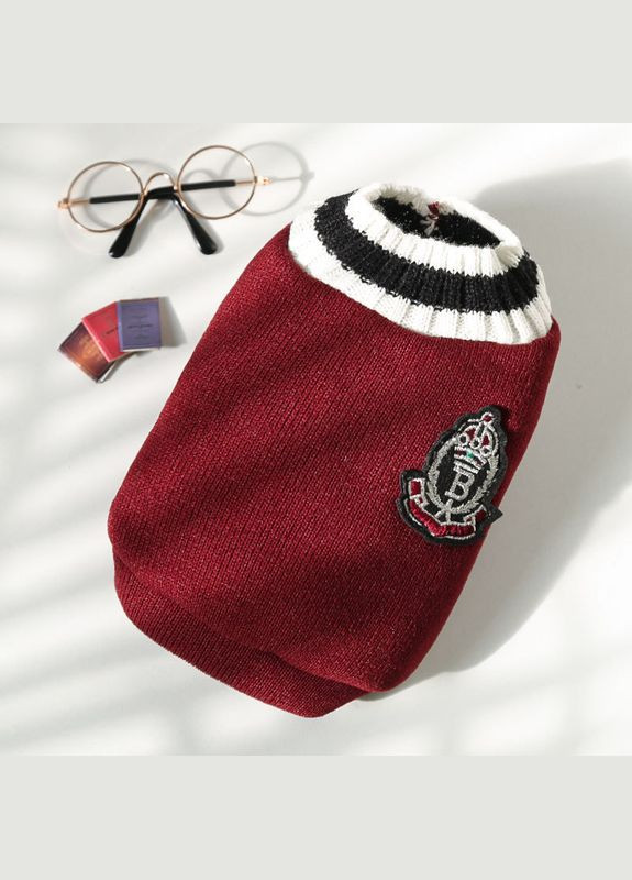 Жилет для собак теплый на флисе бордового цвета XS No Brand (299840245)