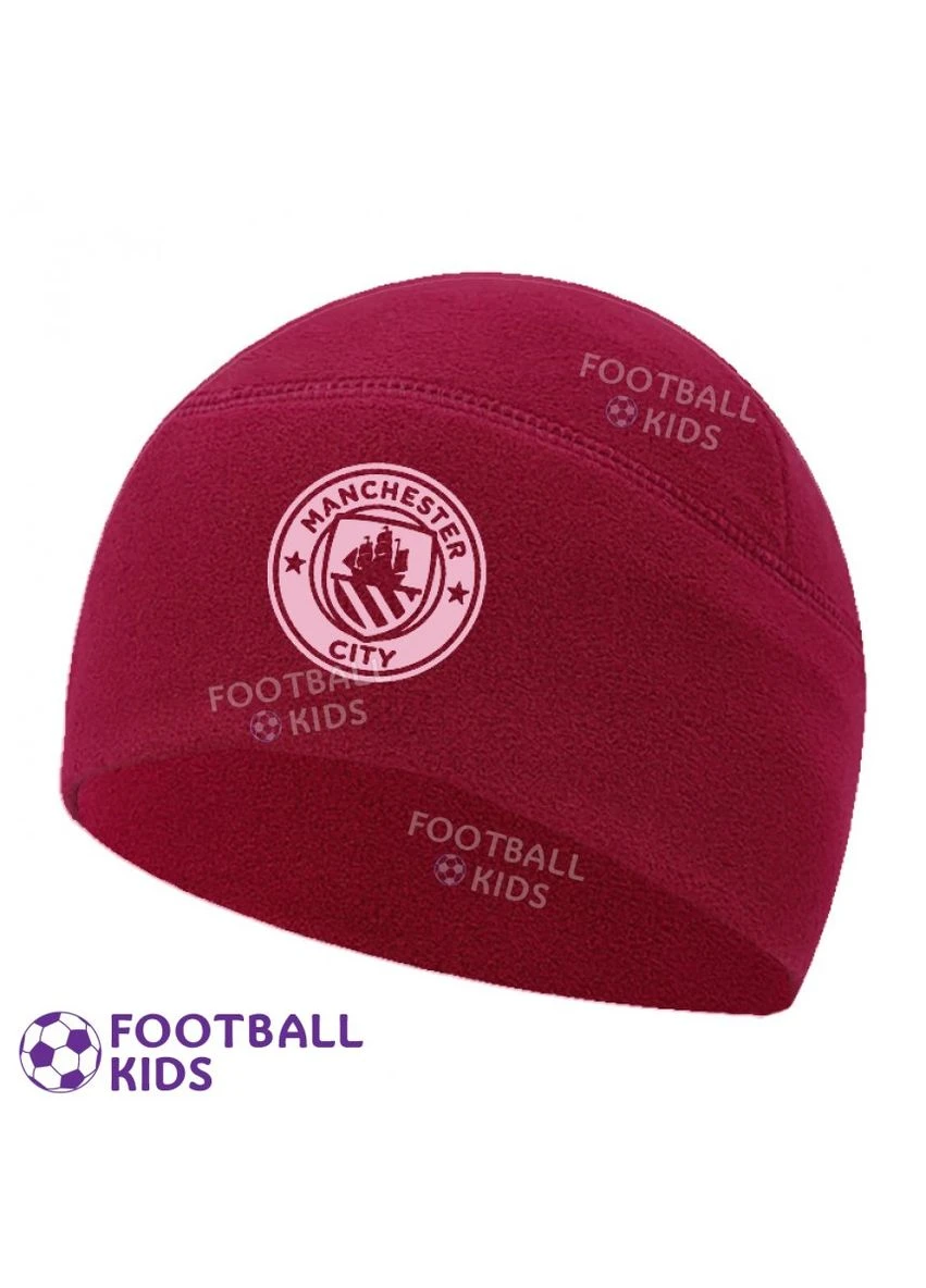 Шапка флісова Манчестер Сіті флісова Burgundy/Pink (32676-126482) No Brand (361318799)