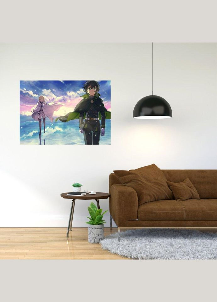 Плакат- с принтом Owari no Seraph-Последний Серафим 3 A2 А0 Кавун постер (316209004)