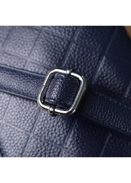 Сумка кросс-боди через плечо женская из натуральной кожи маленькая Синий 37659 Vintage (361970391)