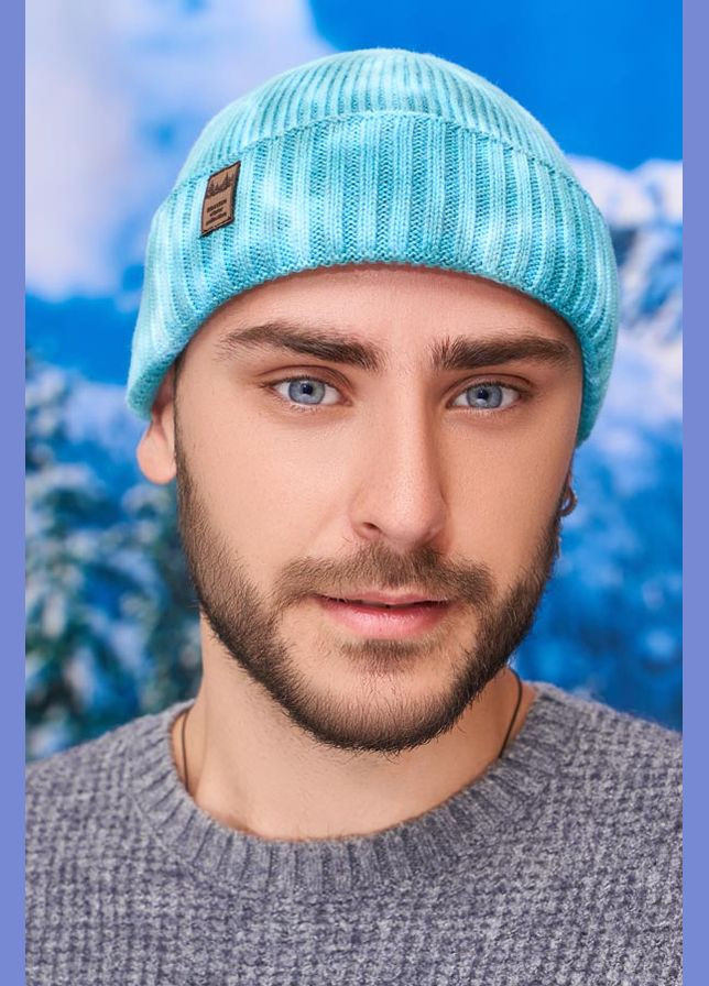 Короткая мужская шапка в расцветке тай-дай Braxton (324219062)