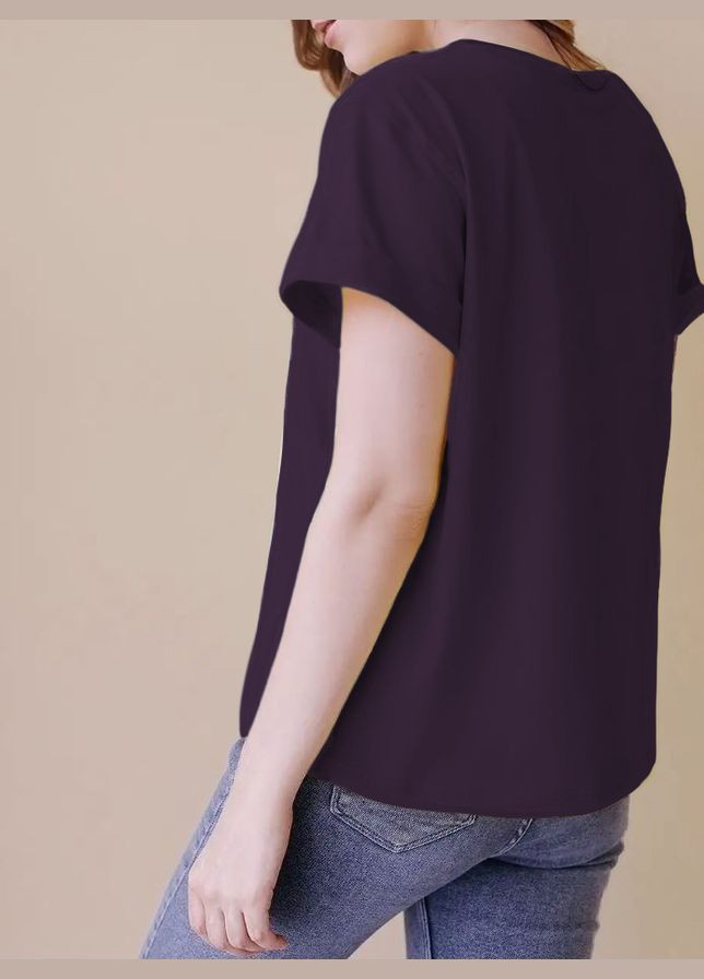 Футболка женская темно-фиолетовая Malta - (299399325)