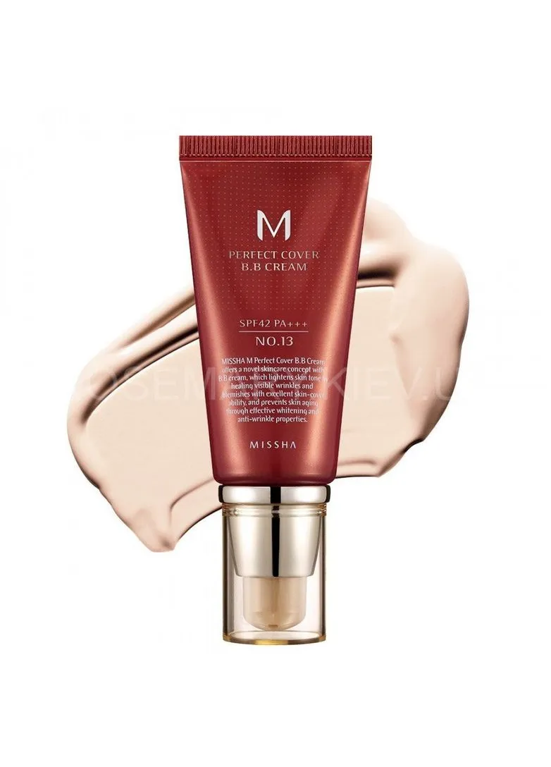 ББ-крем M Perfect Cover BB Cream (SPF42/PA+++) 50 ml No13 Bright Beige (яскравий бежевий) MISSHA (358500068)
