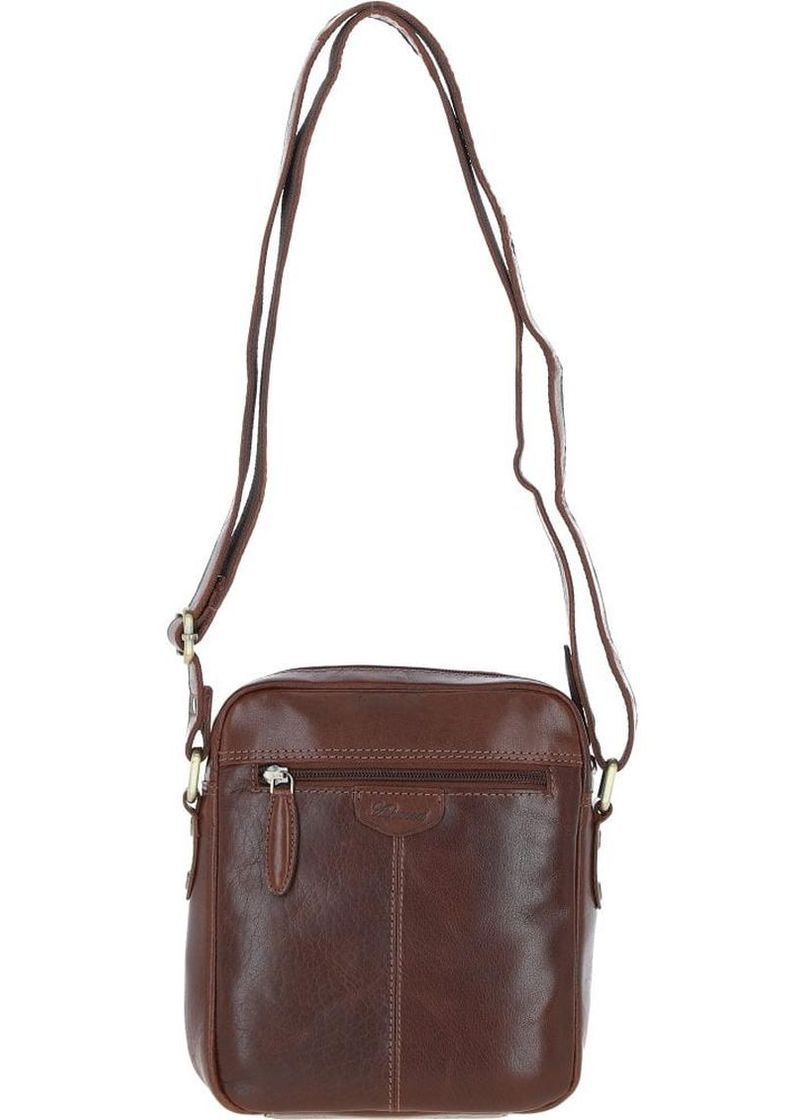 Сумка планшет через плечо мужская из натуральной кожи маленькая Коричневый 36517 Ashwood (353689993)