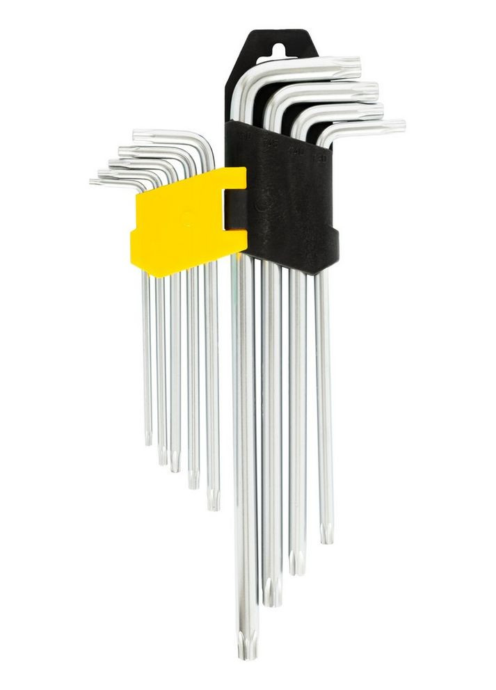 Ключі TORX CrV Т10/Т50 90/227 мм набір 9 шт 75-0961 Mastertool (364965013)