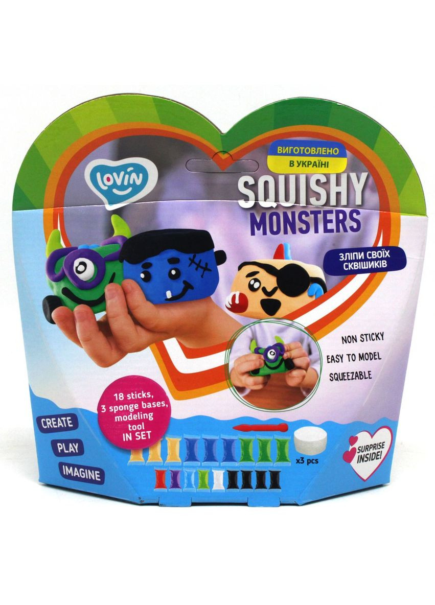 Набор для лепки "Squshy Monsters" Окто (290251869)