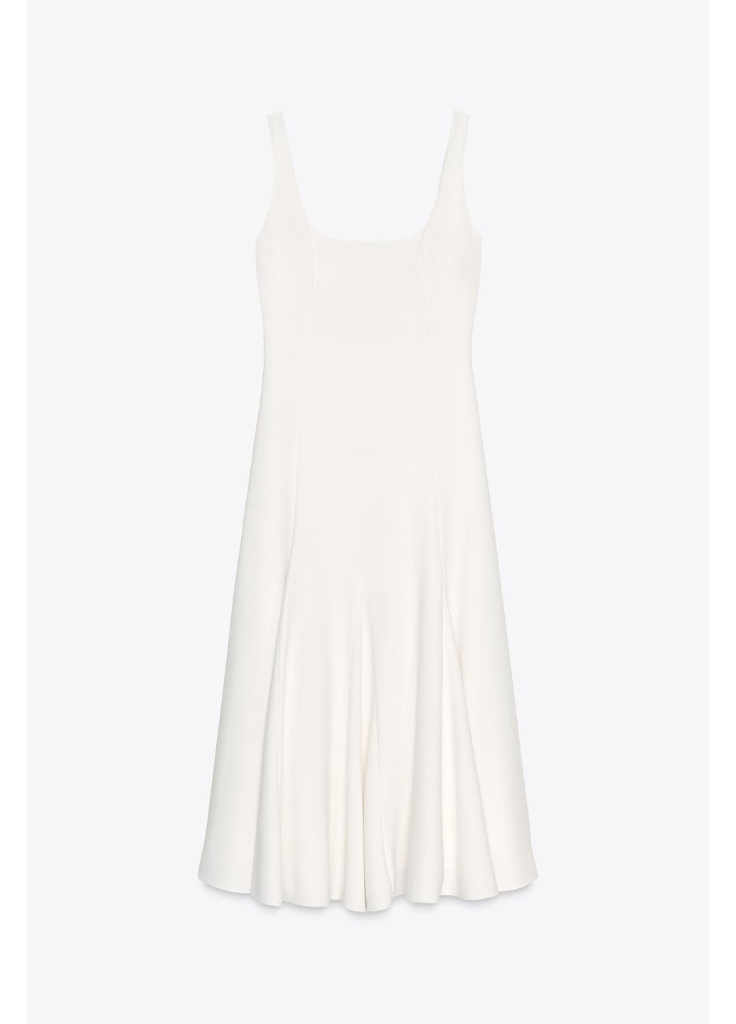 Белое платье средней длины zw collection Zara