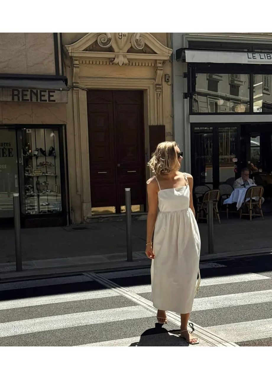 Белое платье No Brand однотонное