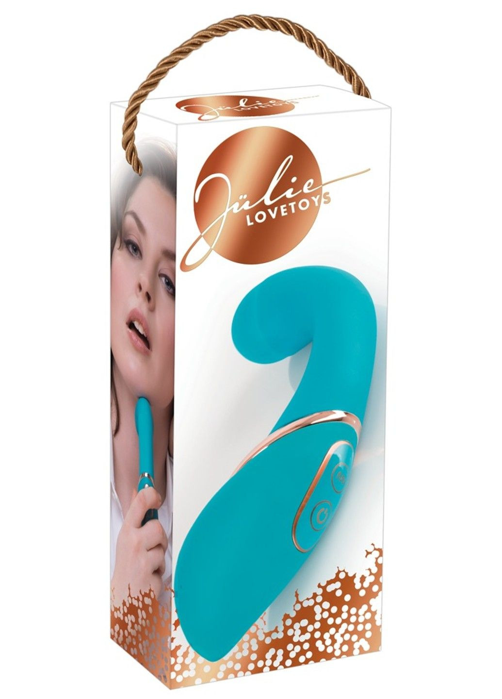 Вибратор для стимуляции точки G бирюзовый (Jülie) No Brand (284728957)
