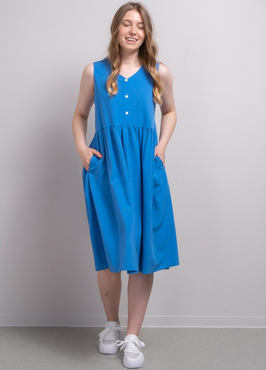 Голубое кэжуал сукня Power