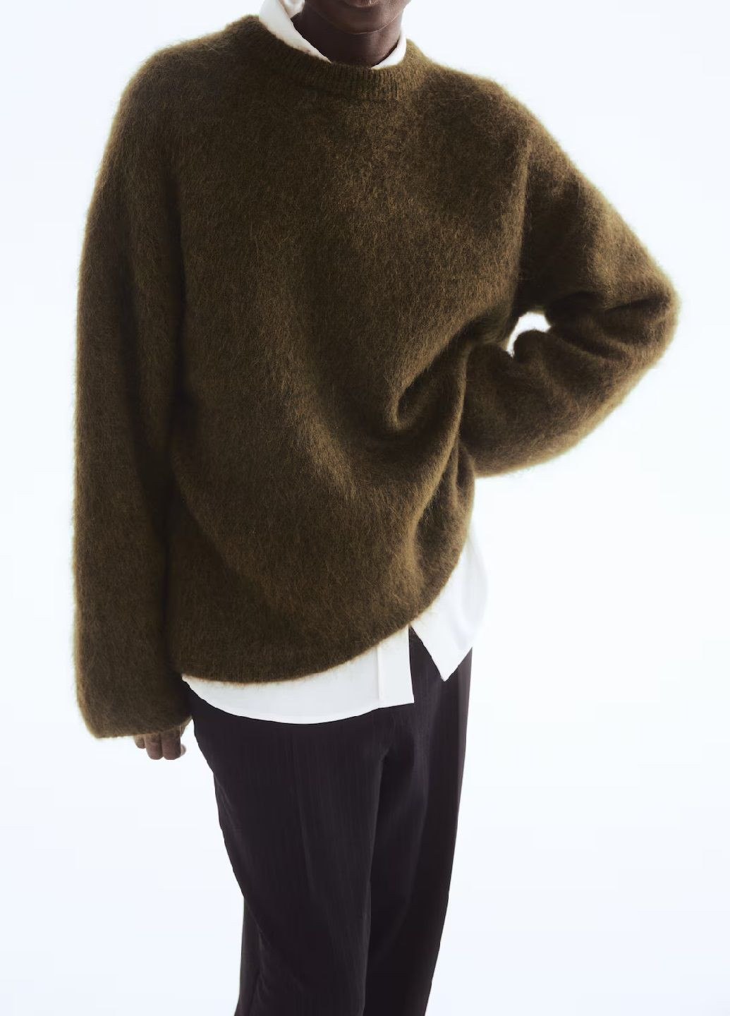 Темно-зеленый демисезонный свитер H&M