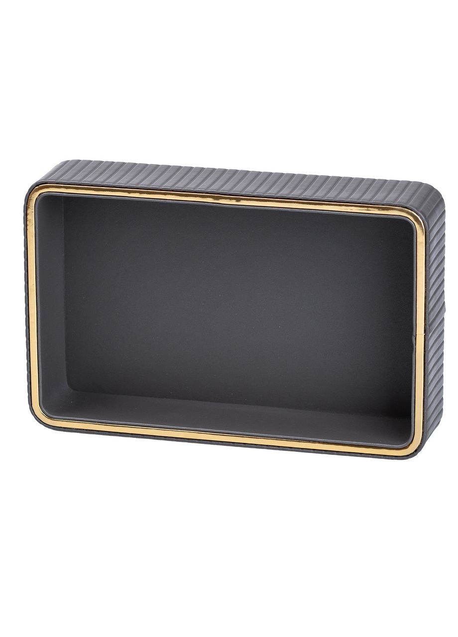 Серветниця на стіл з еко-шкіри 25 х 15.5 х 5 см Сірий HP9900G TS Kitchen (370802531)