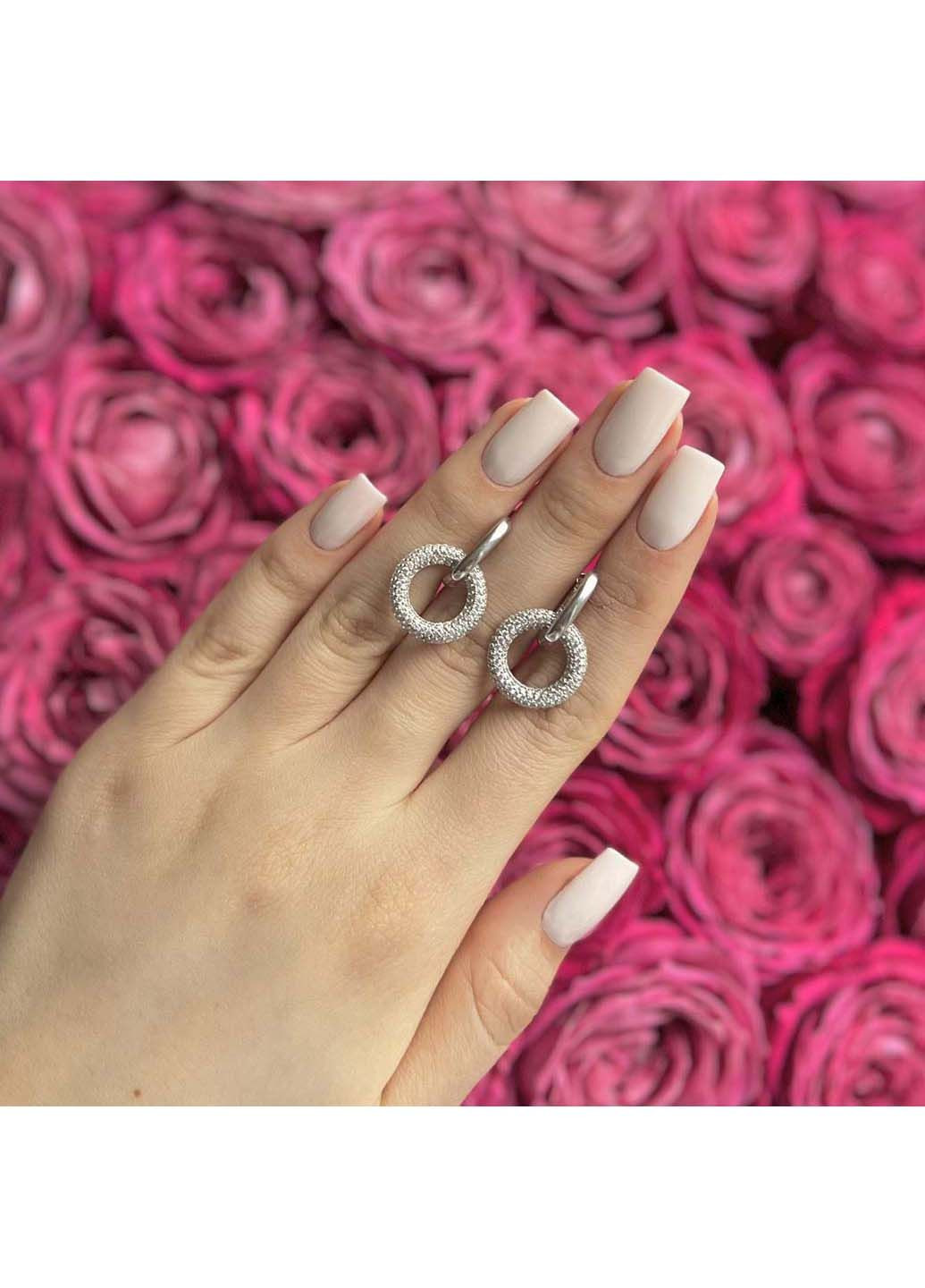 Серебряные серьги с фианитами (2138792) Silver Breeze (317355716)