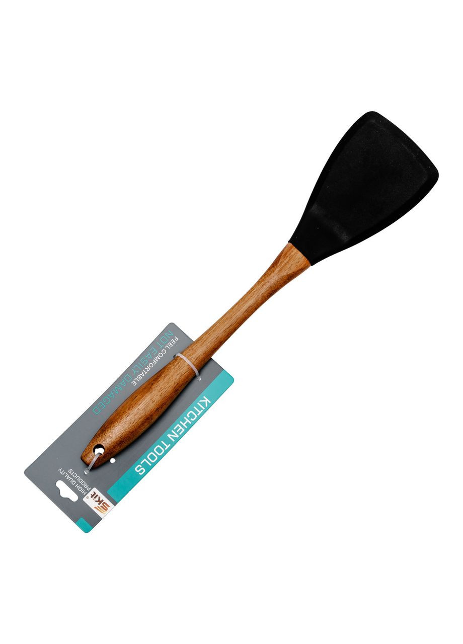 Лопатка силіконова кухонна для сковороди 33 (см) лопатка з силікону для кухні з дерев'яною ручкою HP-8-56 Ding Lanfang (370974446)