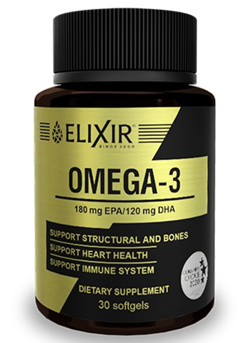 Omega-3 1000 mg 30 Softgels Elixir (339679455)