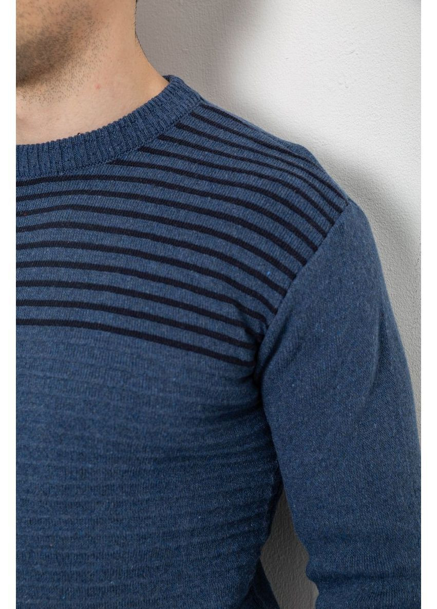 Синій зимовий светр чоловічий в смужку Ager 161R1029
