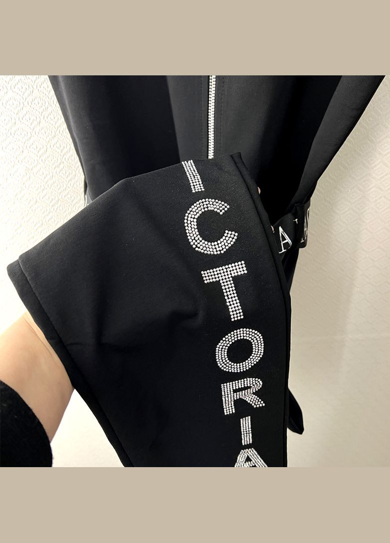 Женский черный комбинезон со стразами, PAPARAZZI FASHION (337118474)