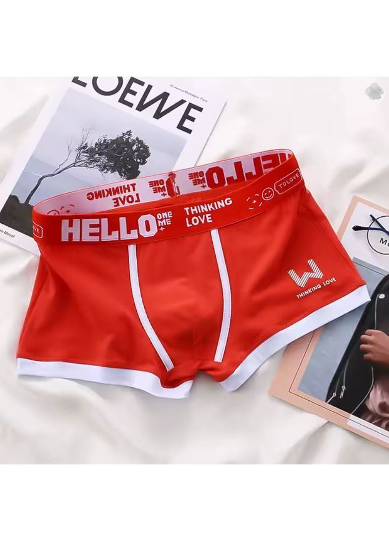 Чоловічі труси, боксери бавовняні. Червоні No Brand (369728217)