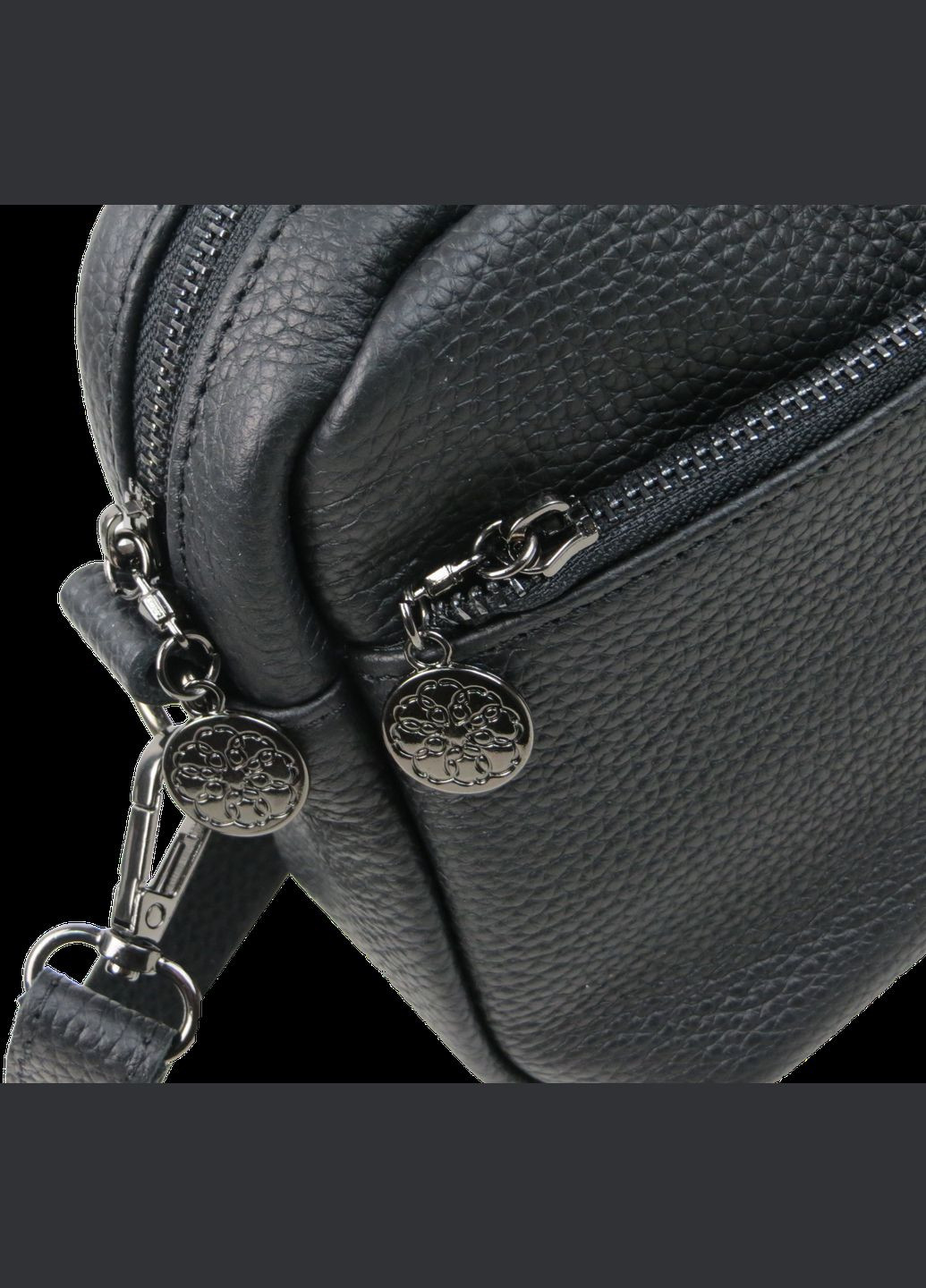 Женская кожаная сумка на плече Черная Borsacomoda (322034908)