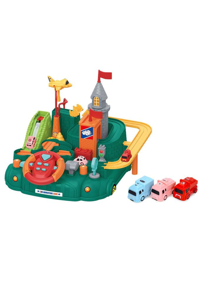 Дитячий ігровий набір "Гараж" A333-330F(Green) кермо, машинки, літак Bambi (364530559)