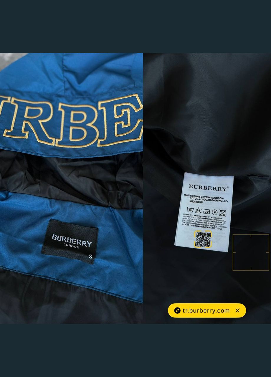 Синяя стильная ветровка burberry No Brand