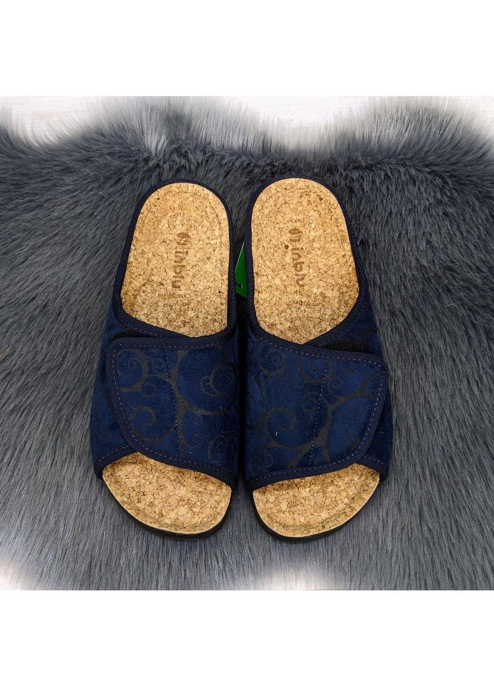 Тапочки жіночі на липучці з корковою устілкою Inblu (303397280)