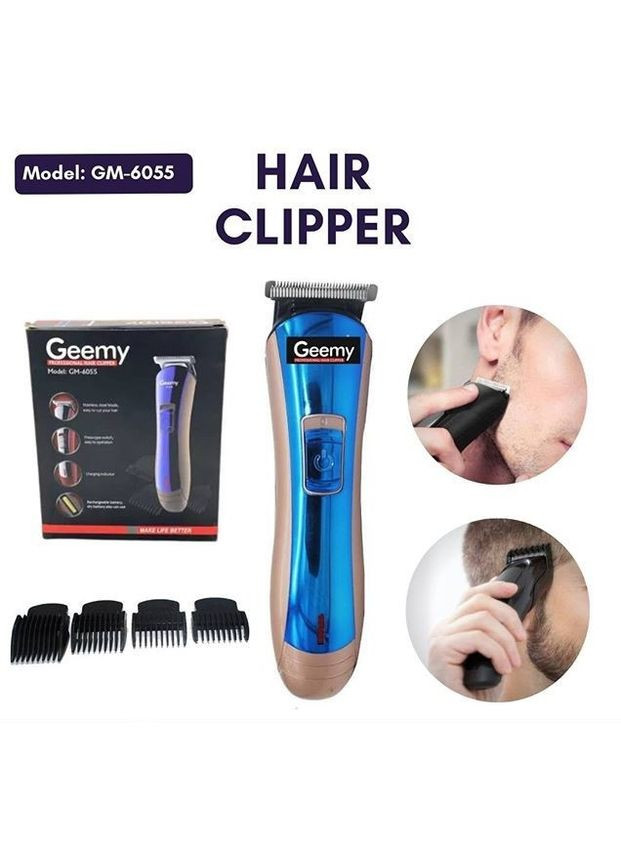 Аккумуляторный мужской триммер GM-6055 для бороды усов машинка для стрижки Geemy (306447701)