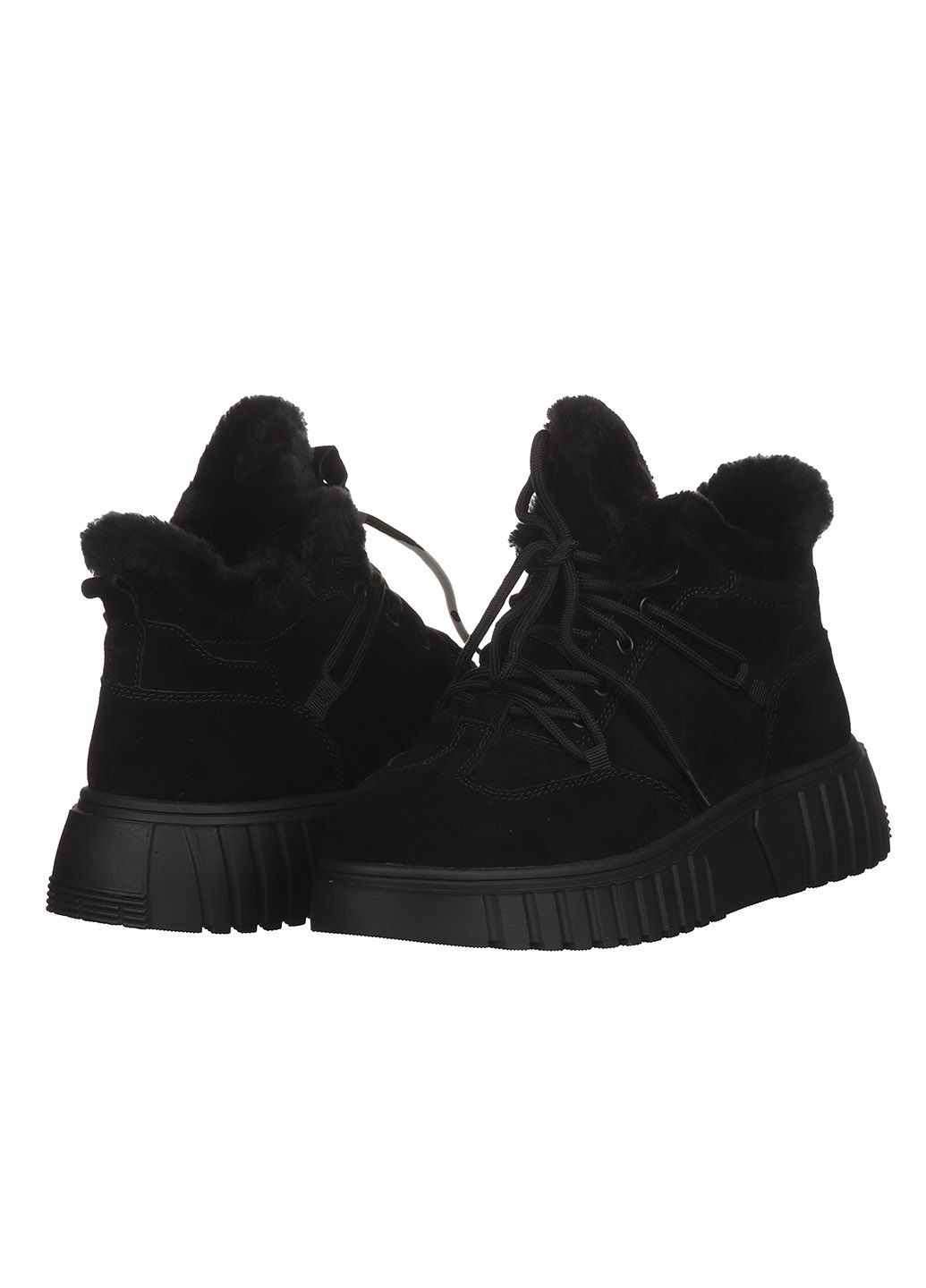 Женские кроссовки из замши 888-77В Meideli чёрные зима (365819110)