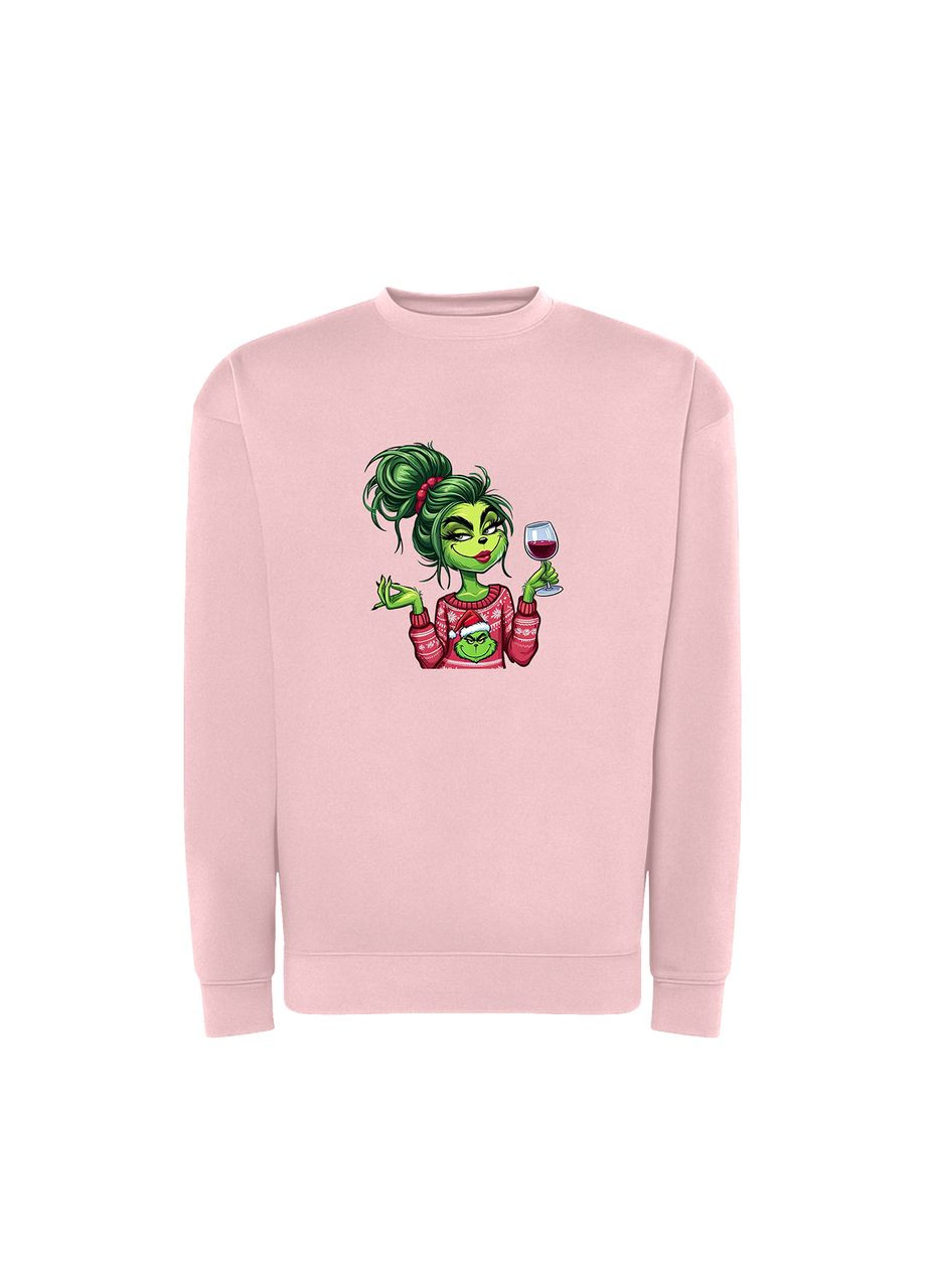 Рожевий новорічний світшот з принтом "красуюсь і бісю". the grinch (10719930512) ТiШОТКА (368566742)