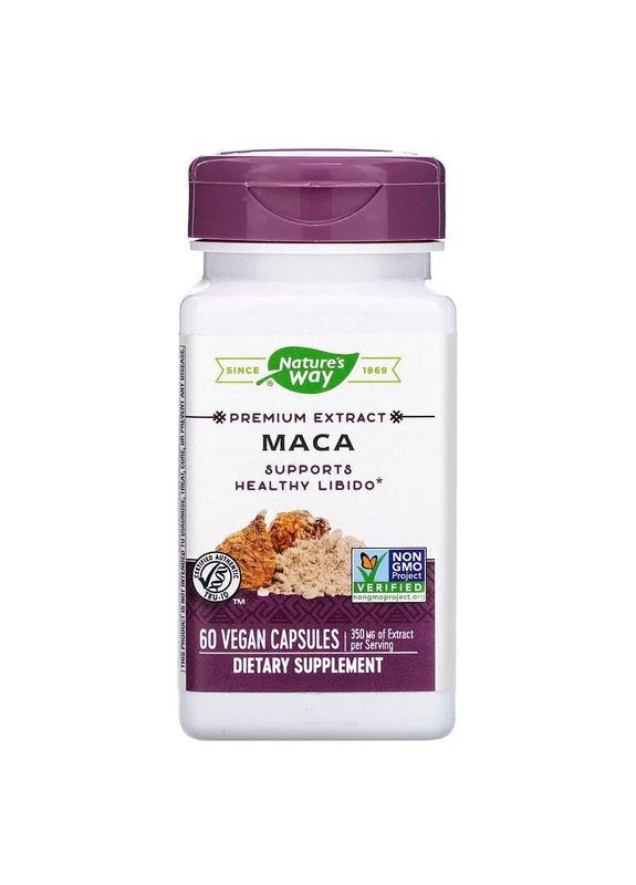 Мака Maca 350 мг, 60 капсул Nature's Way (361116228)
