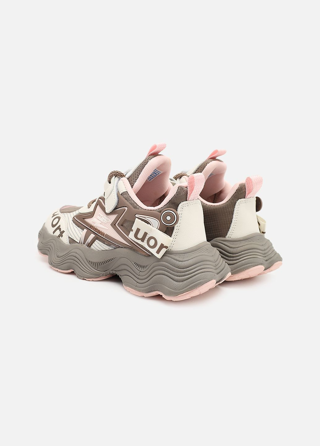 Коричневі осінні кросівки для дівчинки, на пласкій підошві колір коричневий cb-00273845 Kimboo