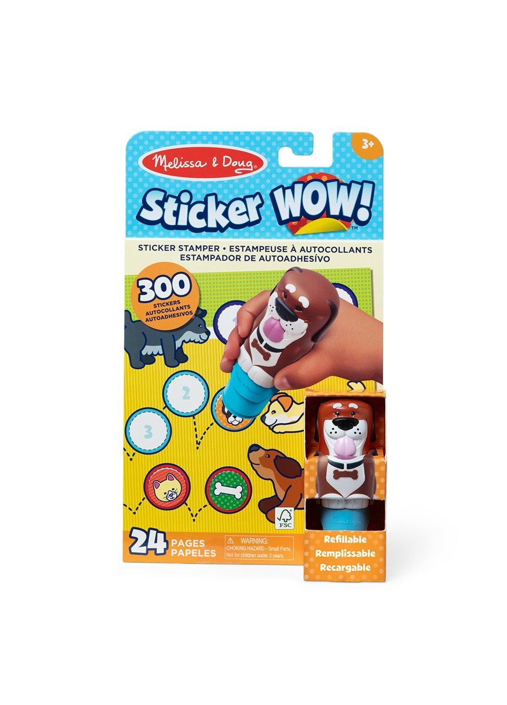 . Sticker WOW: Набор из блокнота и штампа с наклейками «Щенок» Melissa & Doug (360767935)