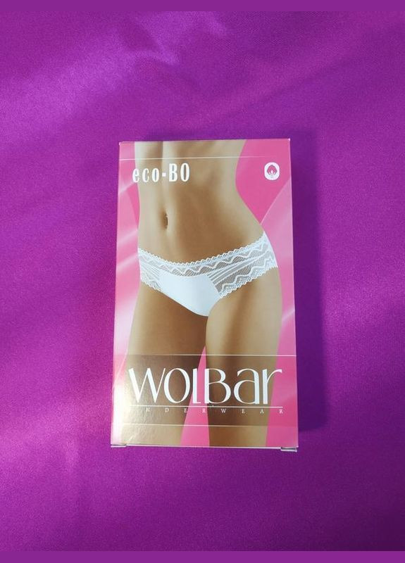 Элегантные белые с кружевом женские трусики eco-bo размер Wolbar (369612907)