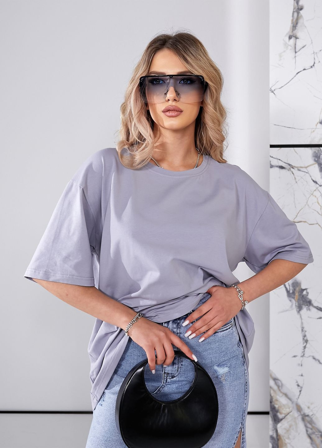 Оверсайз футболка женская No Brand - (322773675)