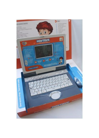 Детский компьютер Ноутбук обучающий и игровой 7073 3 языка 35 функций, 11 игр, 9 мелодий Limo Toy (356847184)