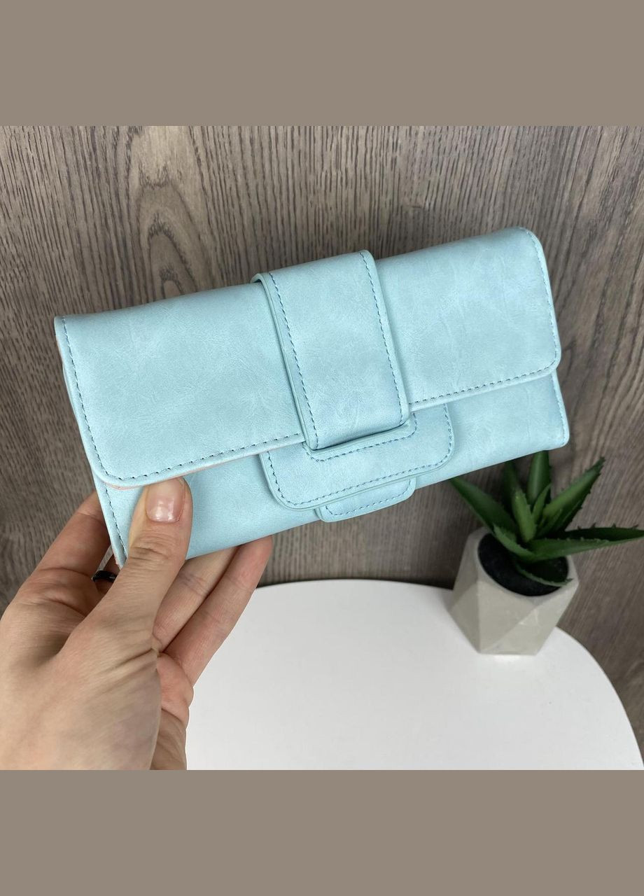 Модный женский кошелек клатч кожа ПУ Голубой Brettani (336552341)