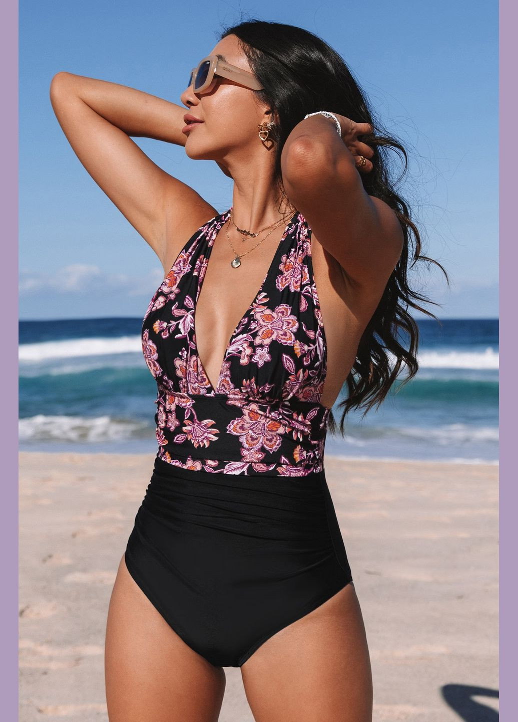 Черный летний купальник CUPSHE