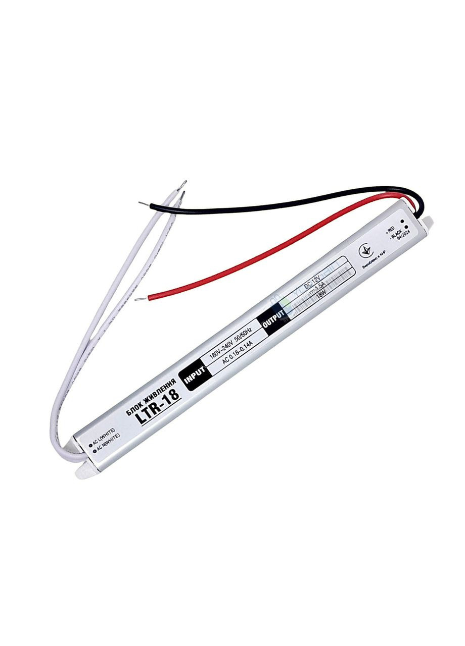 Блок питания (OEM) DC12 18W 1,5А LTR-18 stick ультратонкий BIOM (361068685)