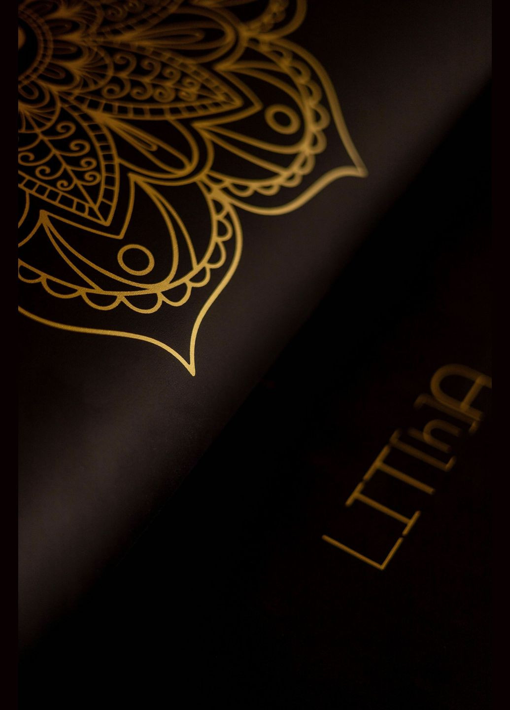 Коврик для йоги - "Asana" Черный, серии Comfort, PU + ремень-переноска LIT[h]A (331158730)