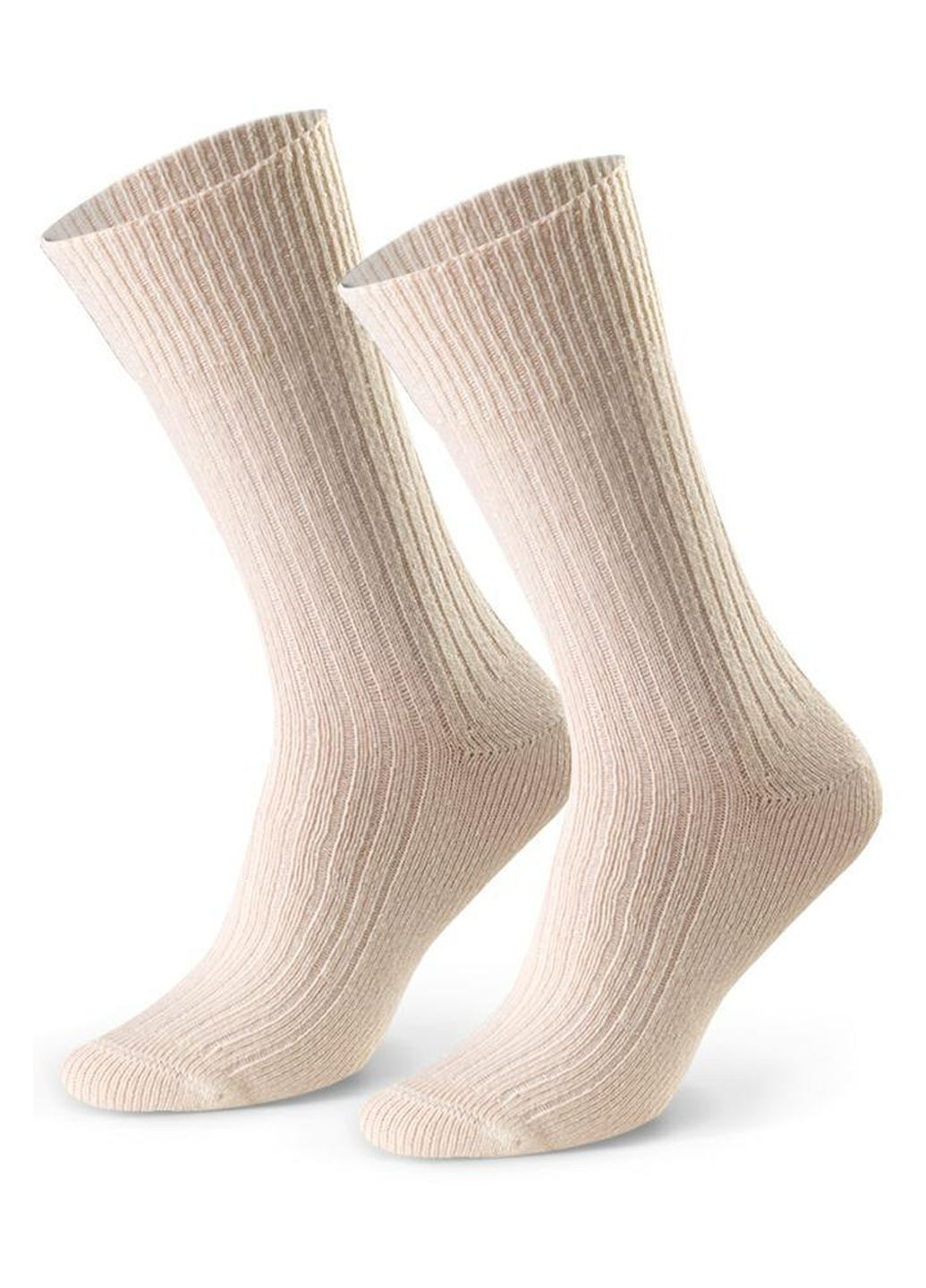 Молочні шкарпетки жіночі теплі в рубчик з вовни 093 wool Steven (349500145)