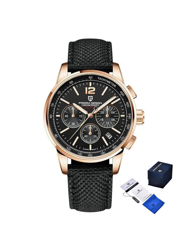 YS008 Rose Gold-Black кварцевый сasual, классический Pagani Design (342323253)