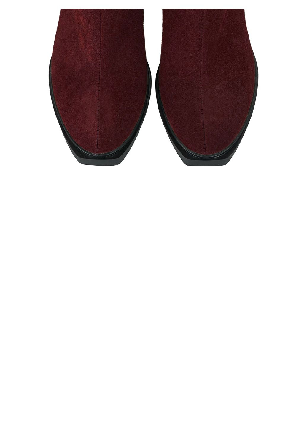 Черевики на підборах осінні бордові з натурального спилку-замші KASANDRA 986/6 (369290270)