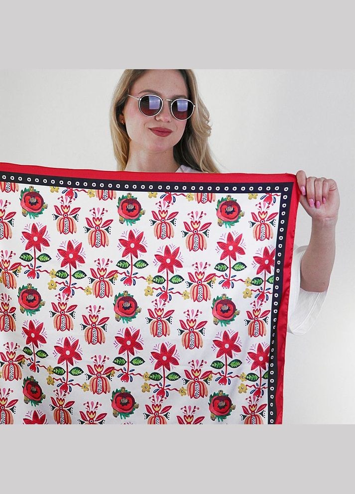 Женский платок с принтом Сказочные цветы Presentville 6828 (325402156)