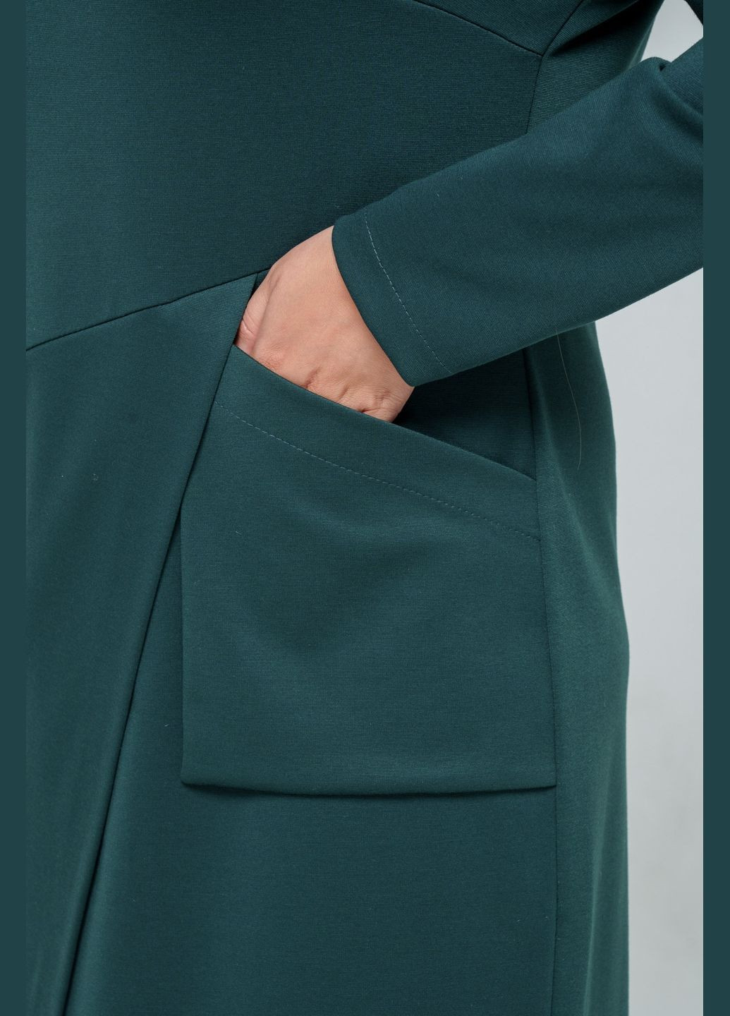 Смарагдова повсякденний жіноча сукня лика напівприлеглого силуету all posa (ap101681p) A'll Posa