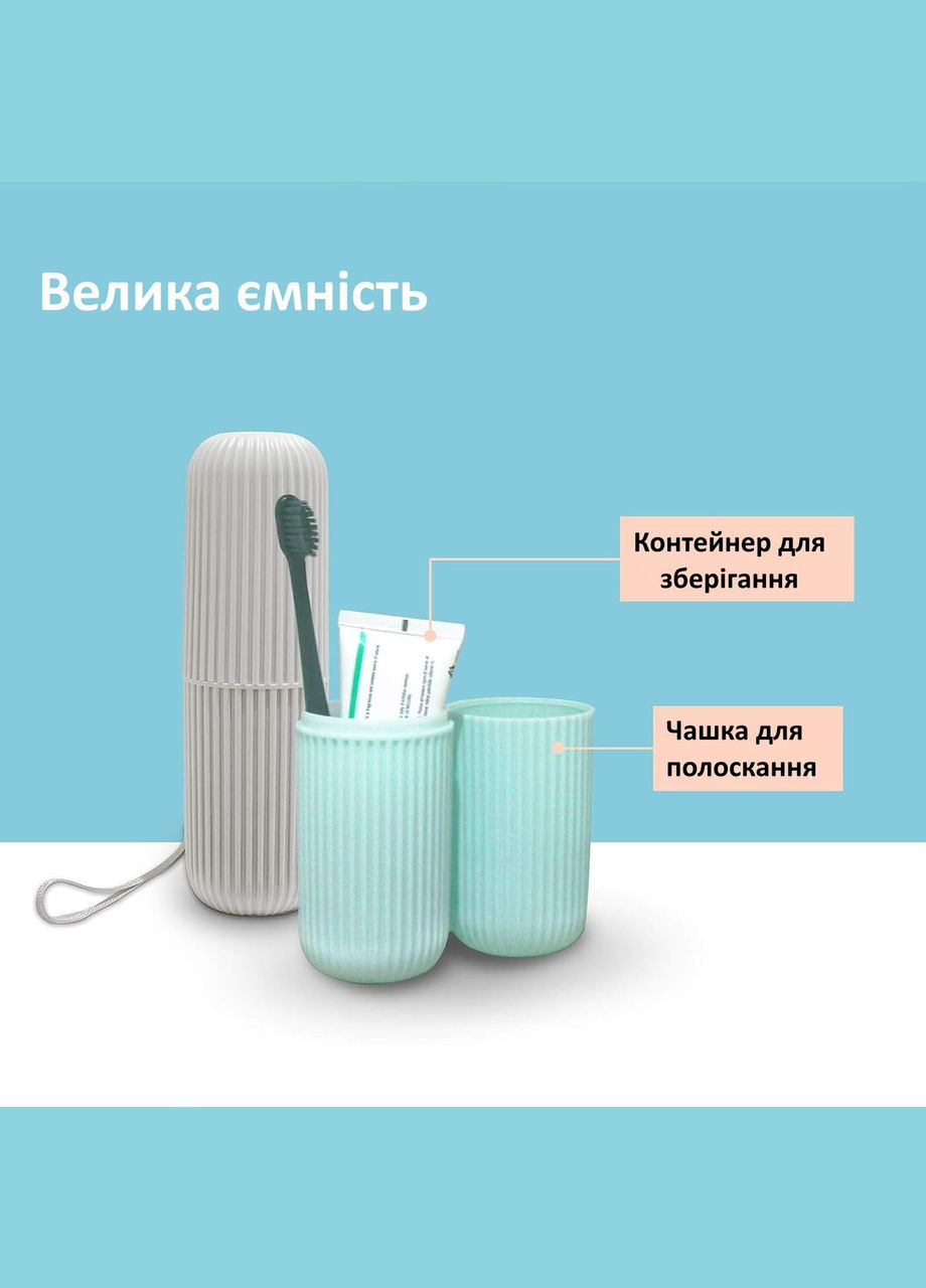 Портативний тримач для зубної пасти для кемпінгу подорожей і дому Сірий No Brand (341730305)