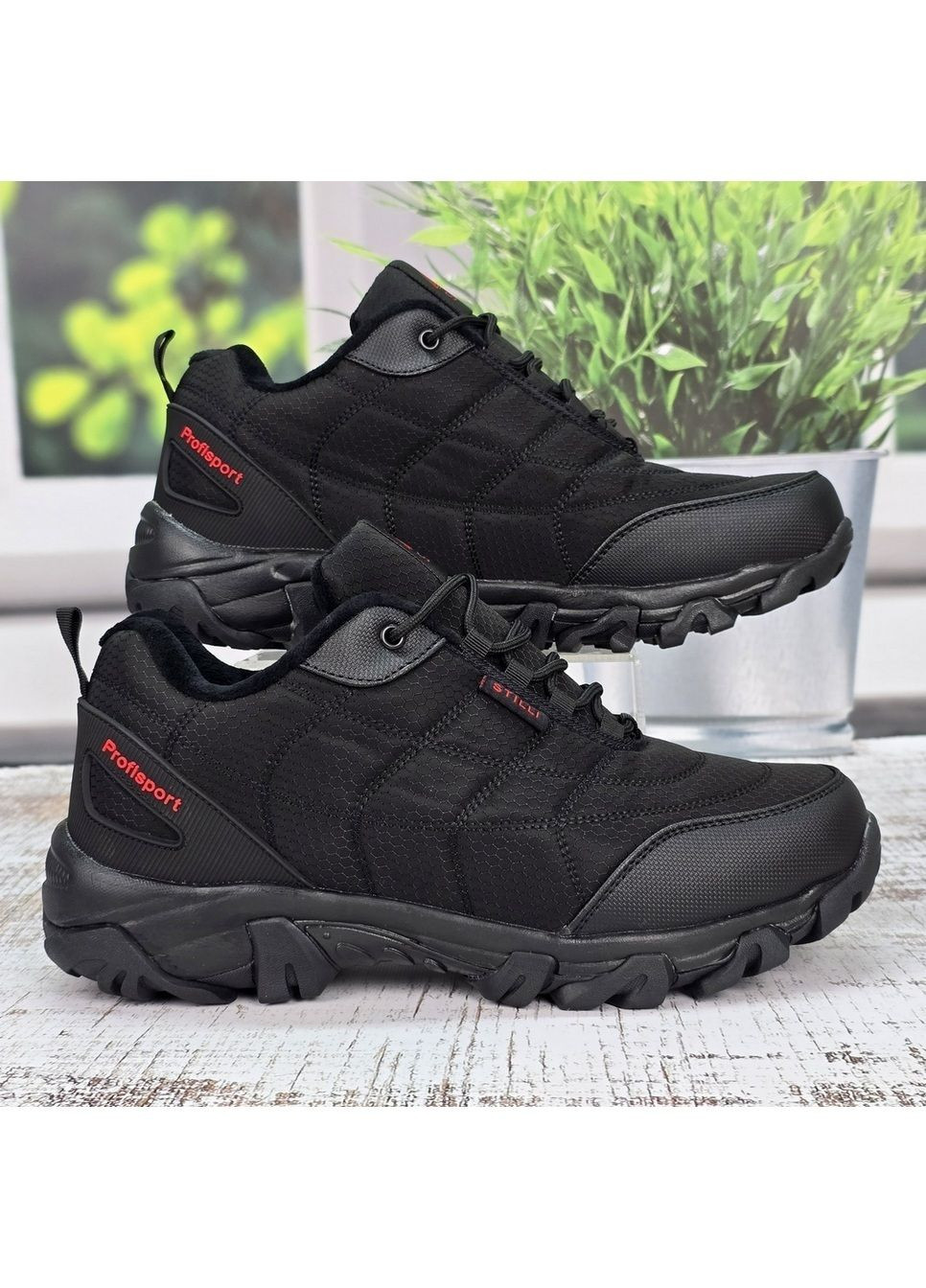 Кросівки зимові чоловічі на хутрі чорні великі розміри Stilli (369504752)