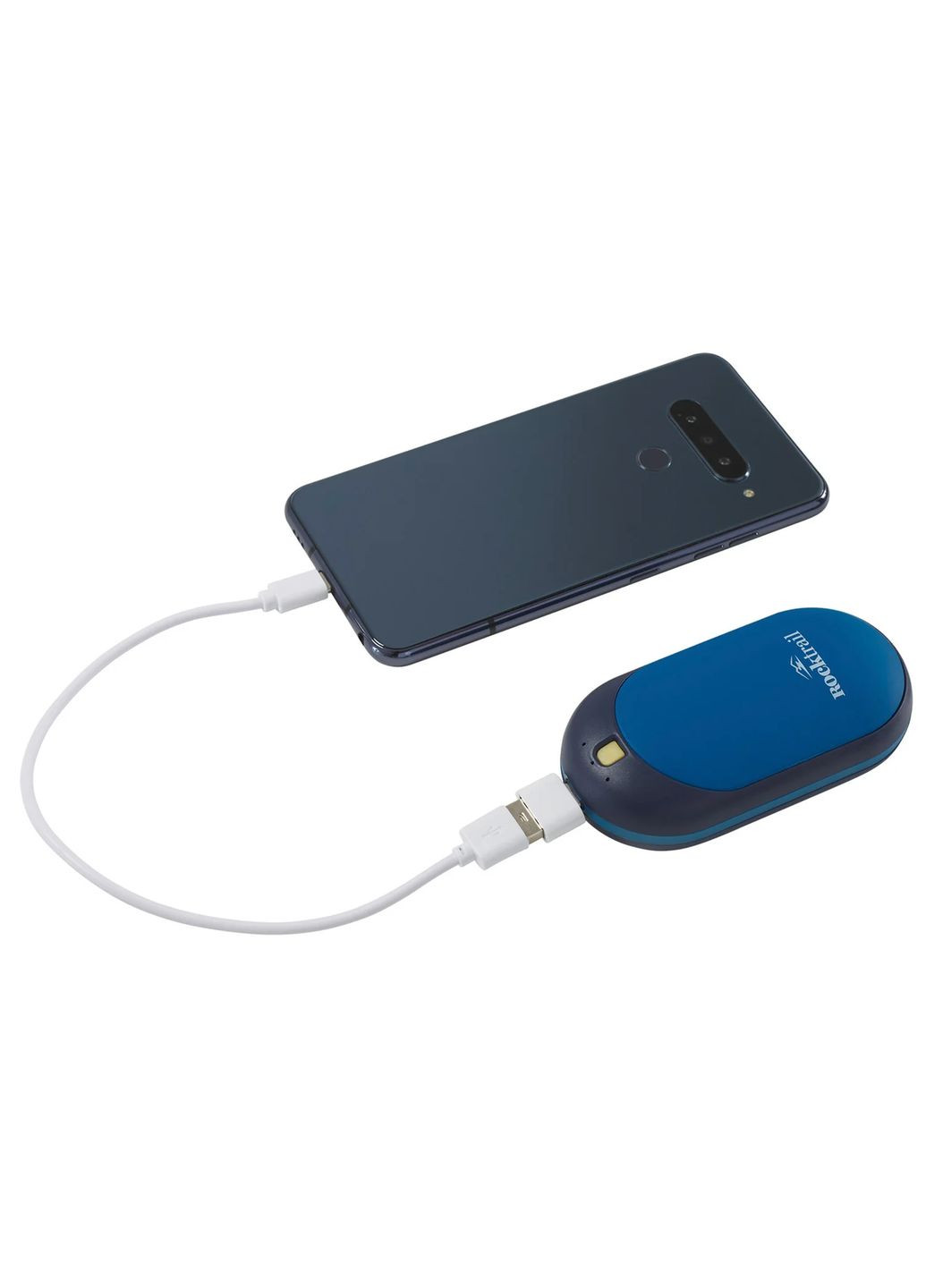 Перезаряжаемая грелка для рук до 47С, павербанк 5200мА синий ROCKTRAIL (365061923)