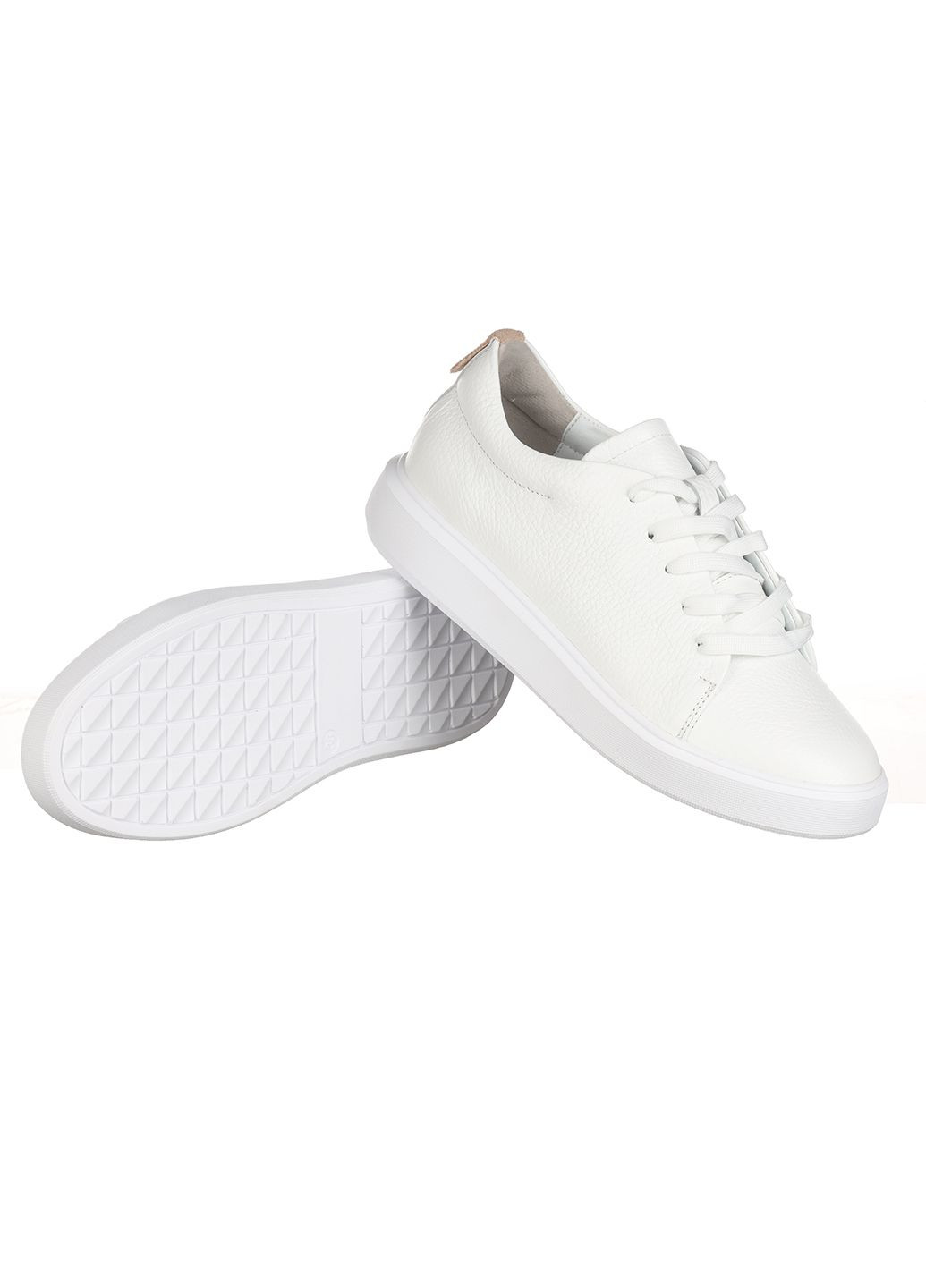 Білі осінні жіночі кросівки зі шкіри повсякденні Rispetto