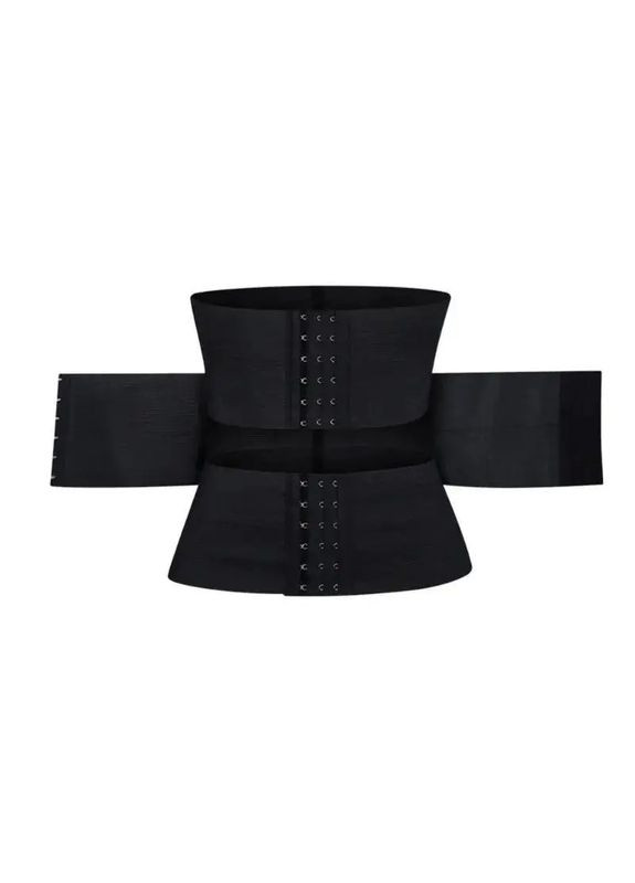 Чорний жіночий корсет із сильним утягуючим ефектом Super waist, Високий тугий підгрудний корсет супер утяжка для талії No Brand Жіночий корсет із сильним утягуючим чорний (354331060)