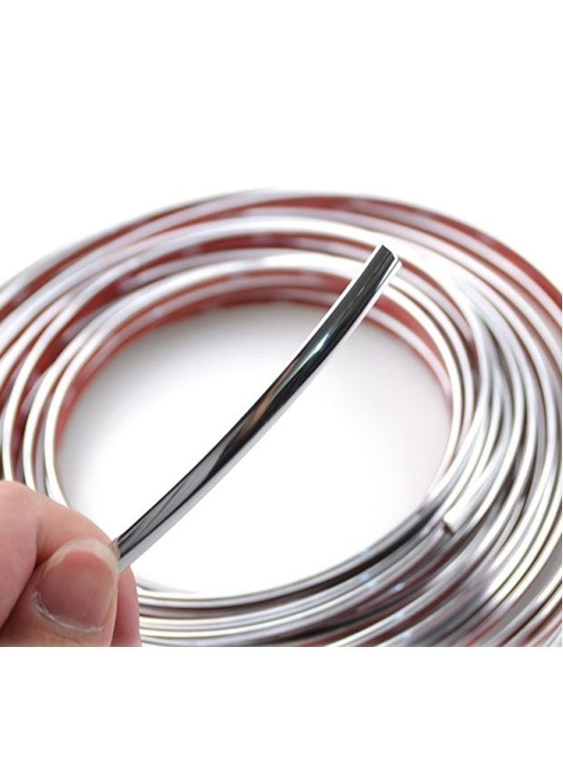 Молдинг лента для авто самоклеющаяся, хромированный молдинг, хром лента (3М скотч, ширина 6 мм, цена за No Brand (362669690)